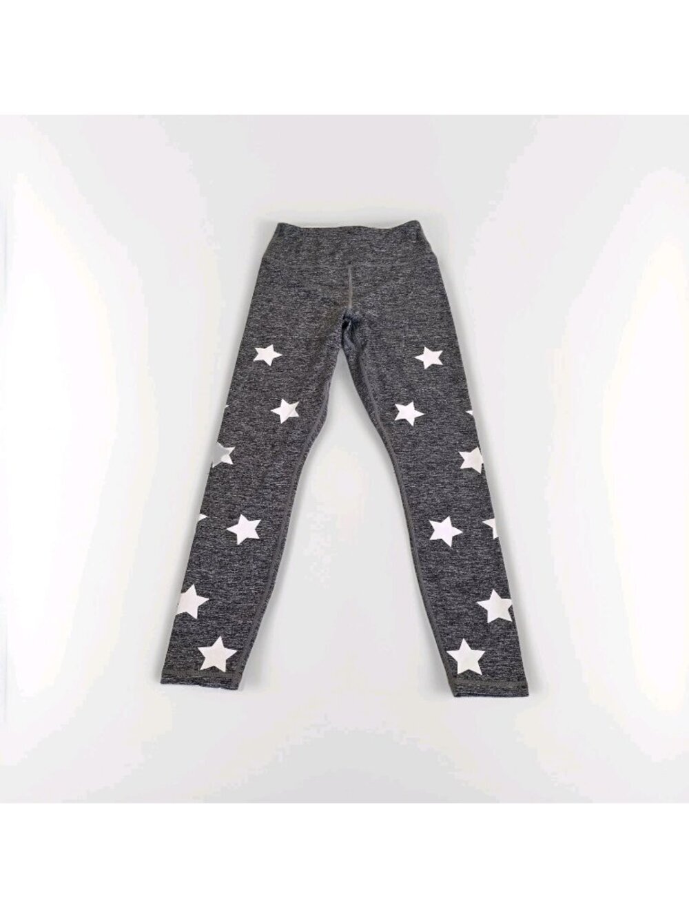 Spiritual Gangster Star Print Leggings S Gray Heathered Yoga Pilates Princess